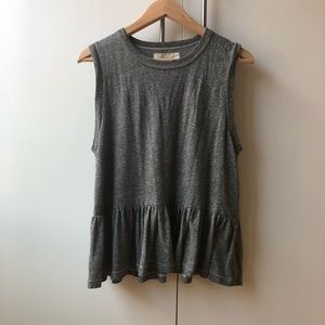 THE GREAT ruffle hem muscle tee